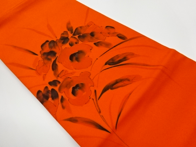 JAPANESE KIMONO / VINTAGE NAGOYA OBI / SHIOZE / FLORAL PLANTS